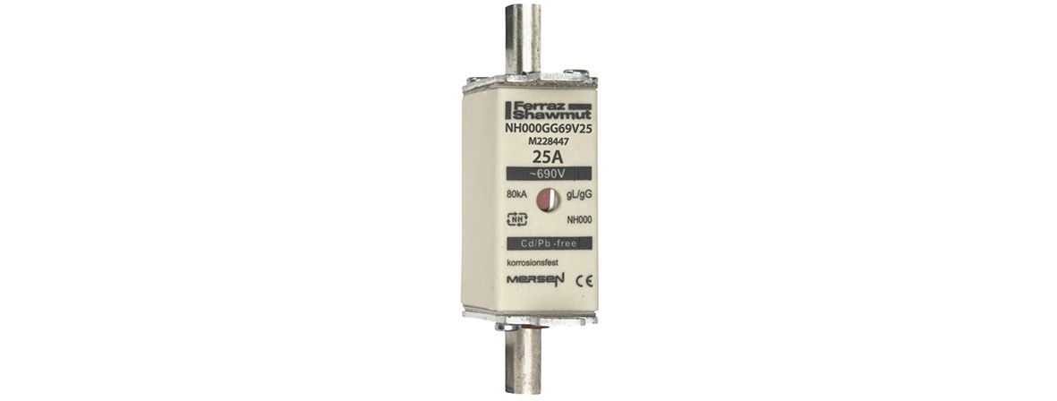 M228447 - NH fuse-link gG, 690VAC, size 000, 25A double indicator/live tags
